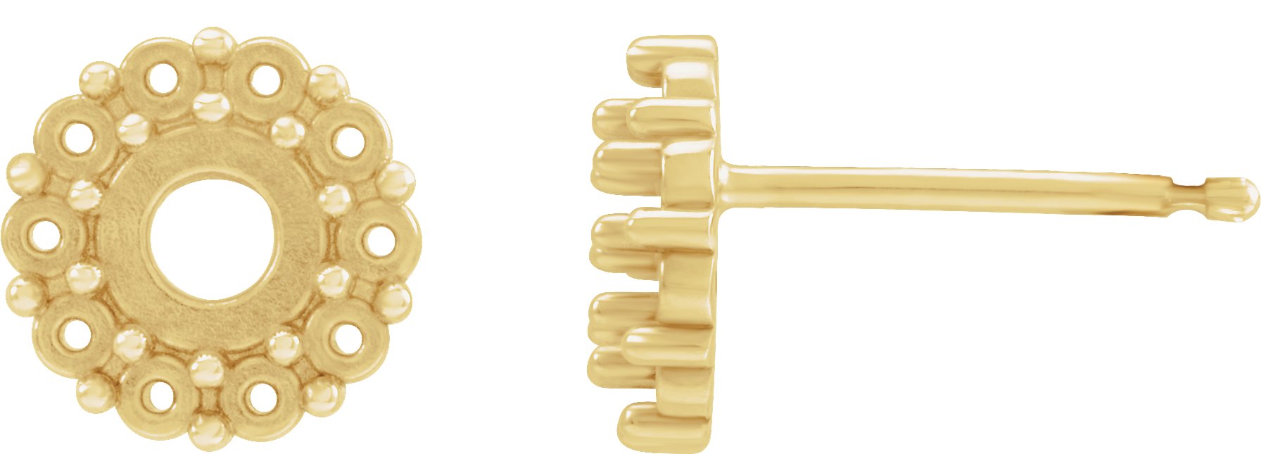 Rose-Cut Halo-Style Earrings