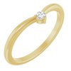 14K Yellow .06 CT Diamond Stackable V Ring Ref 18494118