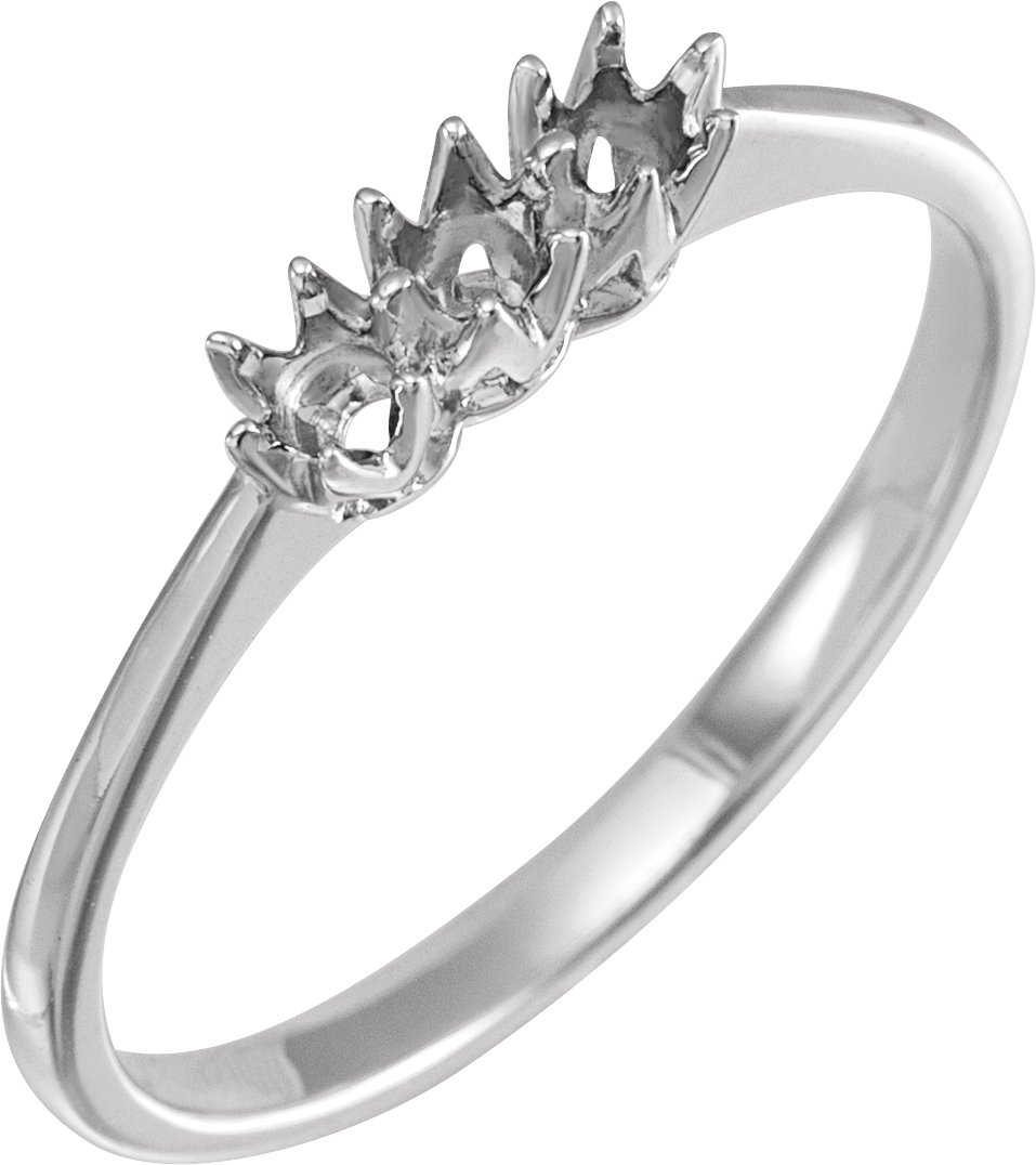 Three-Stone Crown Anniversary Band