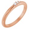 14K Rose .05 CTW Diamond Graduated Stackable Ring Ref 18531743