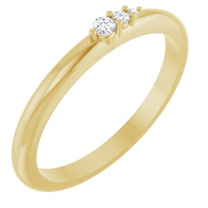 14K Yellow .05 CTW Natural Diamond Graduated Stackable Ring