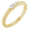 14K Yellow 0.10 CTW Natural Diamond Graduated Stackable Ring Ref 18531798