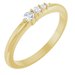14K Yellow 1/10 CTW Natural Diamond Graduated Stackable Ring