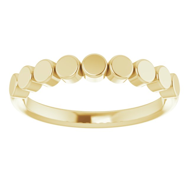 14K Yellow Geometric Stackable Ring