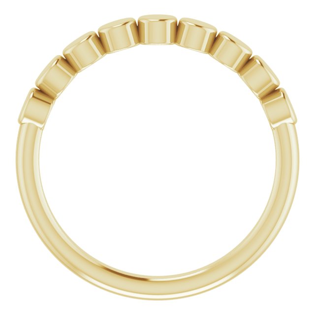 14K Yellow Geometric Stackable Ring