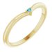 14K Yellow Natural London Blue Topaz Stackable V Ring