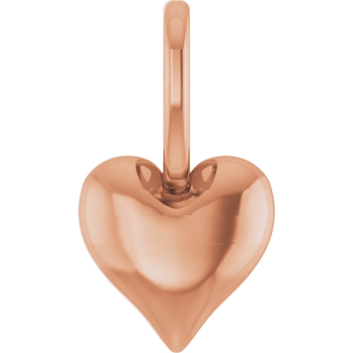 14K Rose Puffy Heart Charm or Pendant Ref 18495954