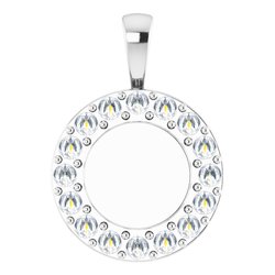 Engravable Halo-Style Necklace or Pendant