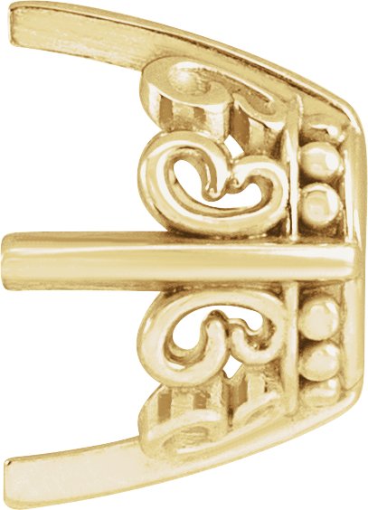 Butterfly Scroll Earring Setting