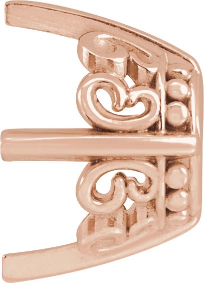 Butterfly Scroll Earring Setting