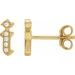 14K Yellow .02 CTW Natural Diamond Gothic Initial I Earring