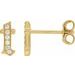14K Yellow .03 CTW Natural Diamond Gothic Initial T Earring