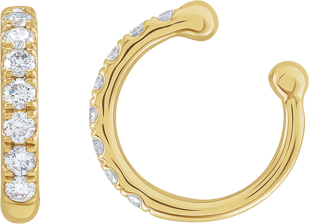 14K Yellow 0.17 CTW Natural Diamond Ear Cuff Ref 18438048