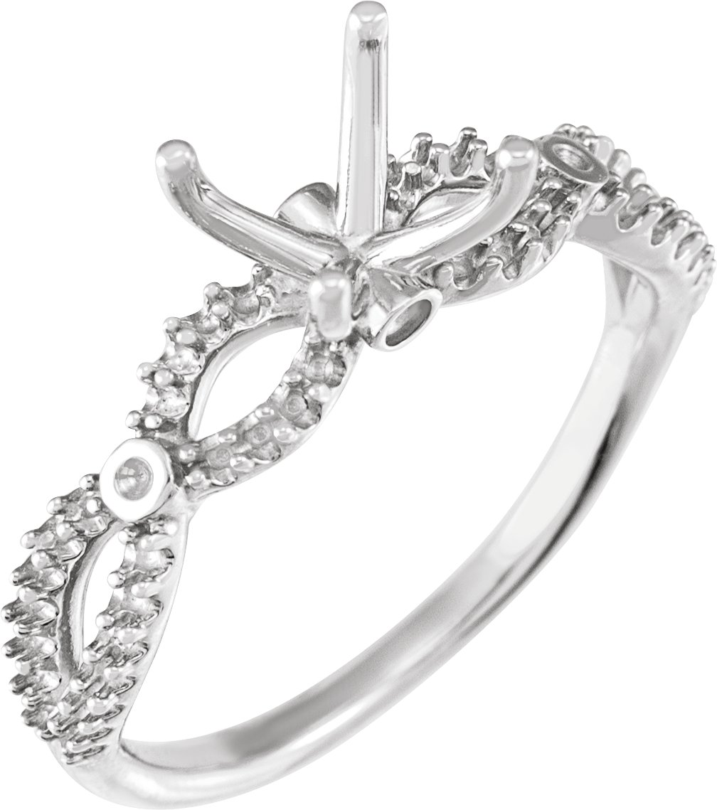 Accented Infinity-Inspired Engagement Ring or Band