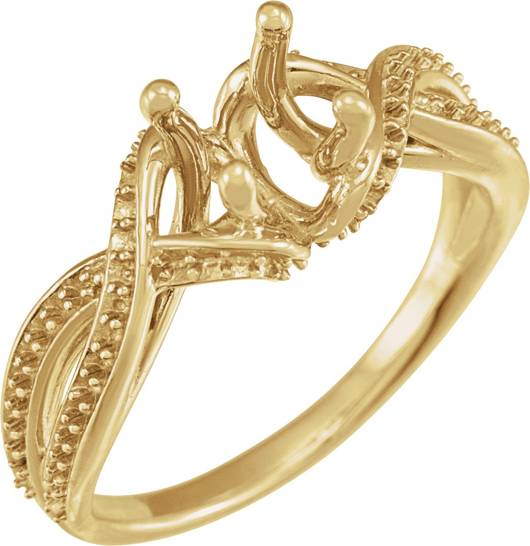 Accented Sculptural Engagement Ring or Band