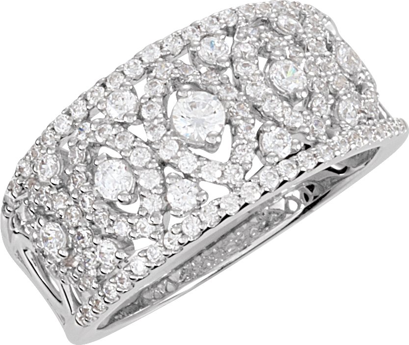 3 Stone 5A Grade CZ Sterling Silver Ring by Bobby Schandra