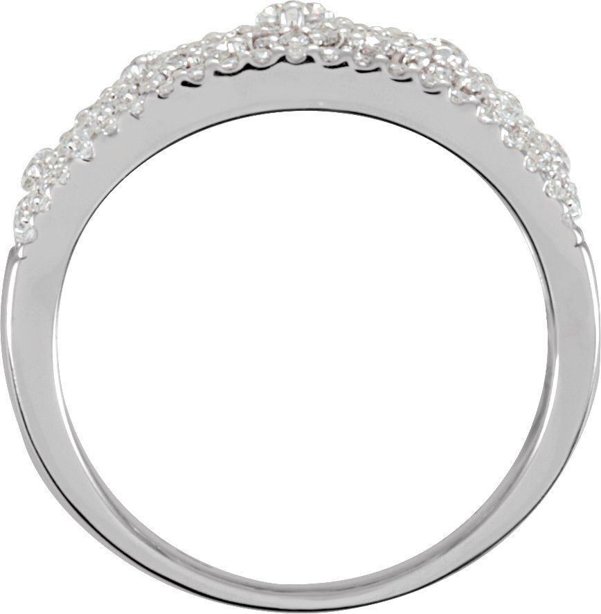 Sterling Silver Cubic Zirconia Anniversary Band Size 7-2