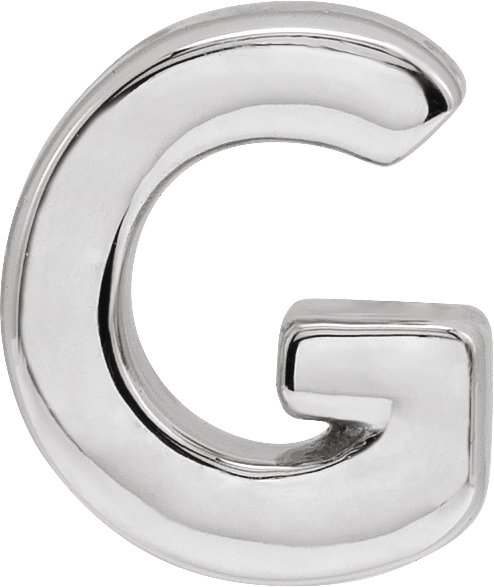 Sterling Silver Block Initial G Slide Pendant