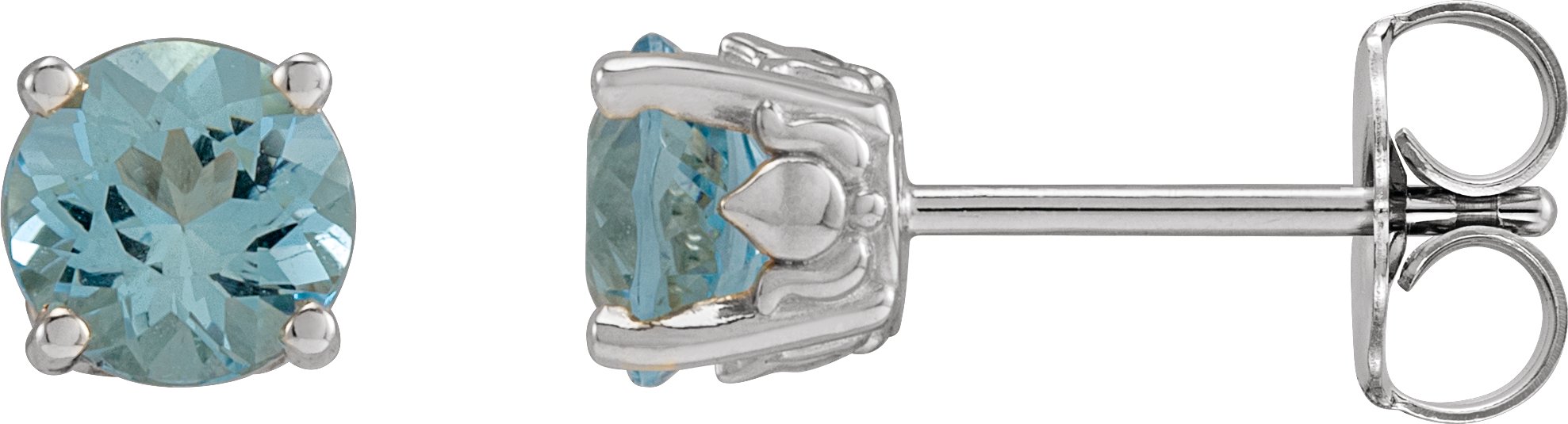 Round 4-Prong Stud Earrings