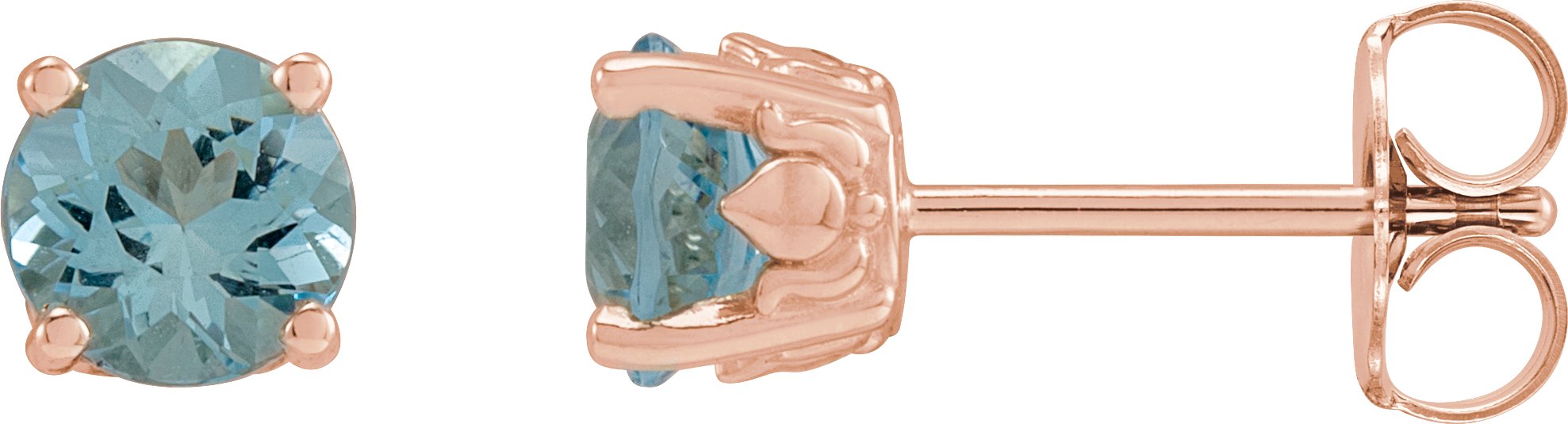 Round 4-Prong Stud Earrings