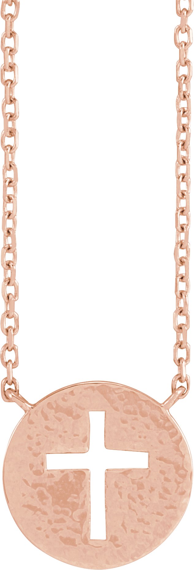 Pierced Cross Disc Necklace or Center
