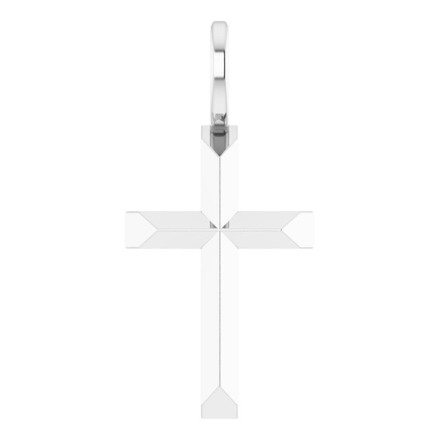 Sterling Silver Knife Edge Cross Pendant Ref 19047879