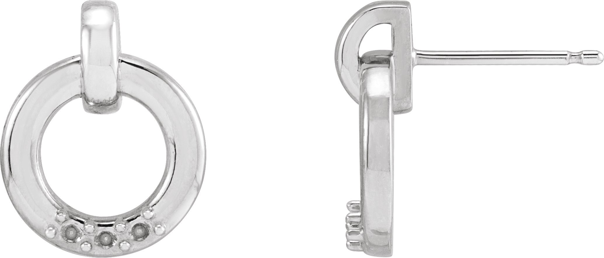 Accented Circle Earrings