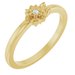 14K Yellow .015 CT Diamond Flower Ring Size 7