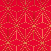 Red & Gold Geometric Print Gift Wrap