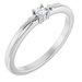 Sterling Silver .06 CT Natural Diamond Cross Promise Ring
