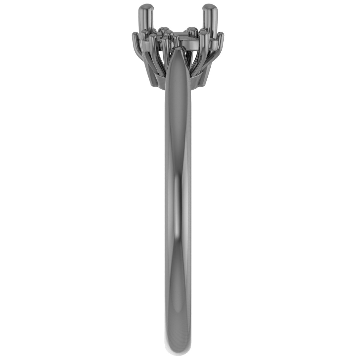 10 mm Asscher Engagement Ring Mounting view 4
