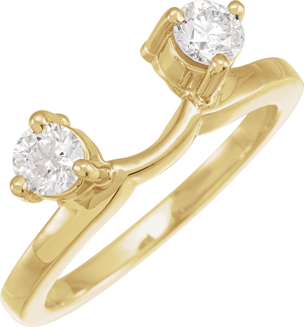 1/2 CTW Natural Diamond Ring Guard – 14K Yellow Gold