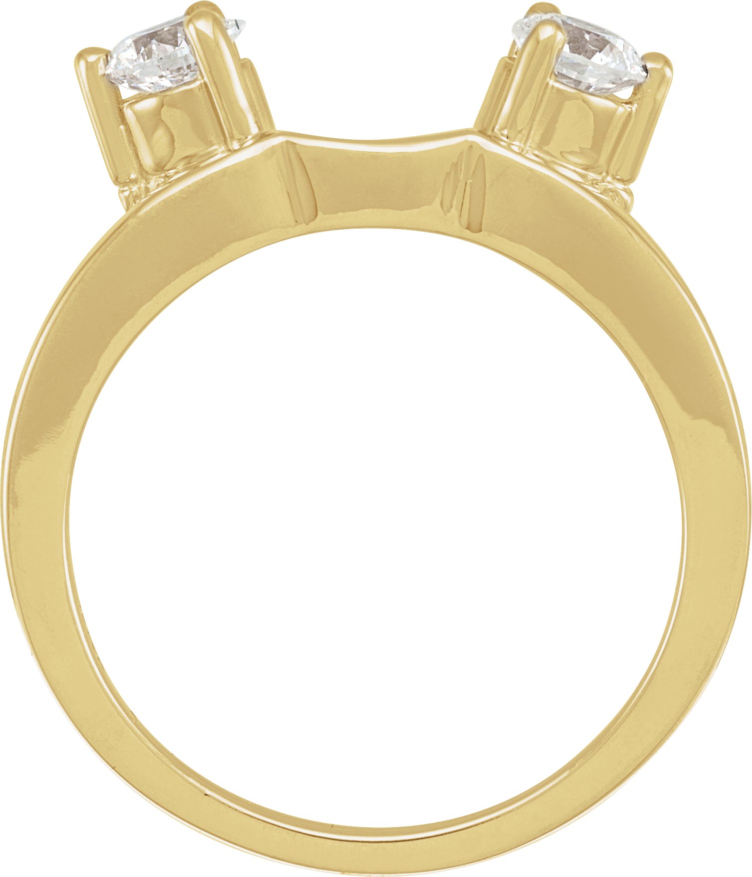 Alternative view of 1/2 CTW Natural Diamond Ring Guard – 14K Yellow Gold
