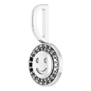 Sterling Silver Smiley Face Charm/Pendant Mounting