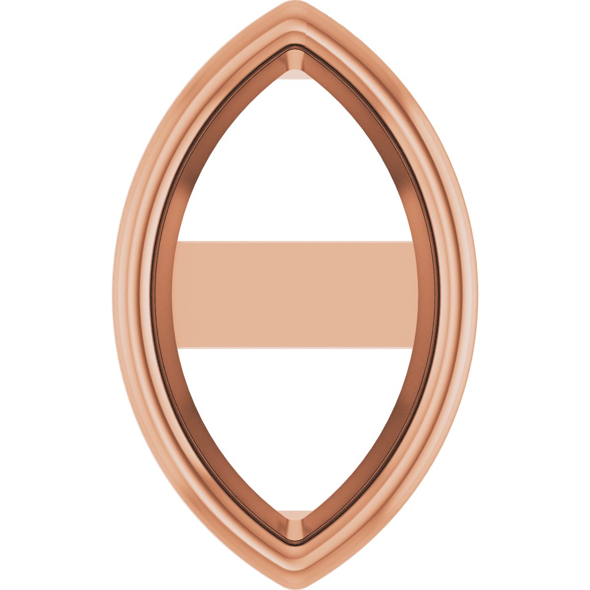 Marquise Bezel-Set Earring Setting