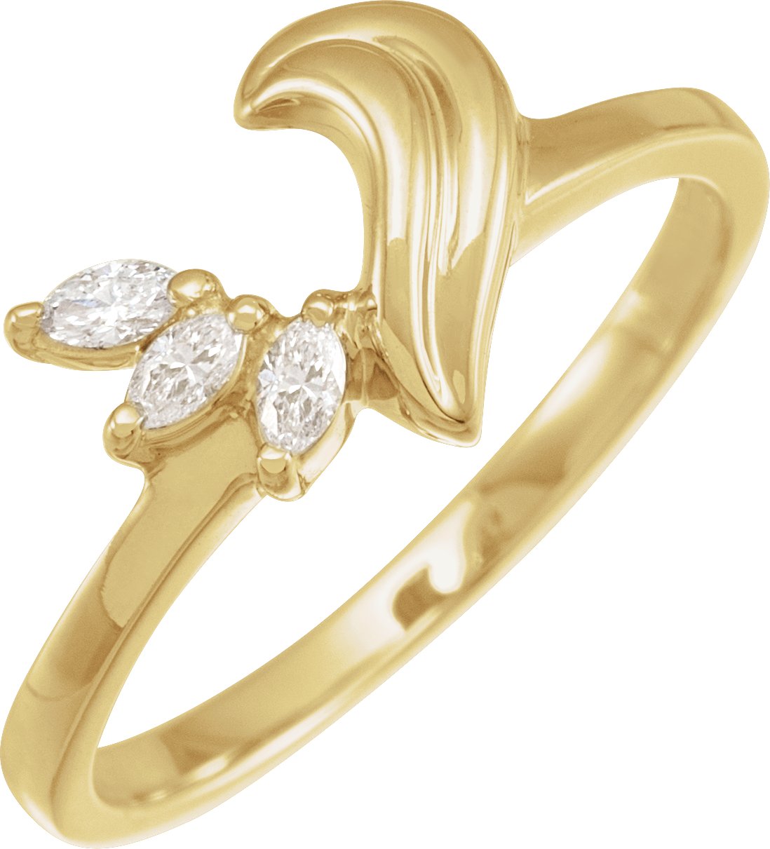 1/10 CTW Natural Diamond Ring Guard – 14K Yellow Gold