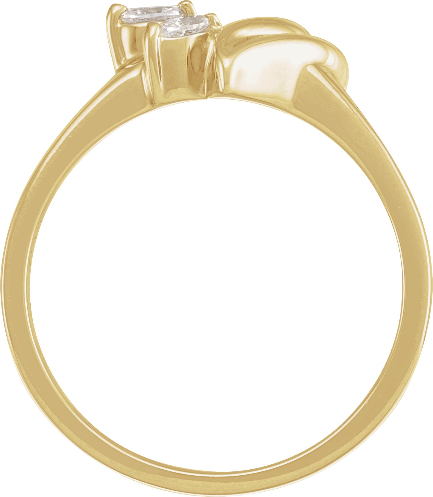 Alternative view of 1/10 CTW Natural Diamond Ring Guard – 14K Yellow Gold