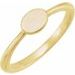 14K Yellow 6.75x5 mm Oval Engravable Ring