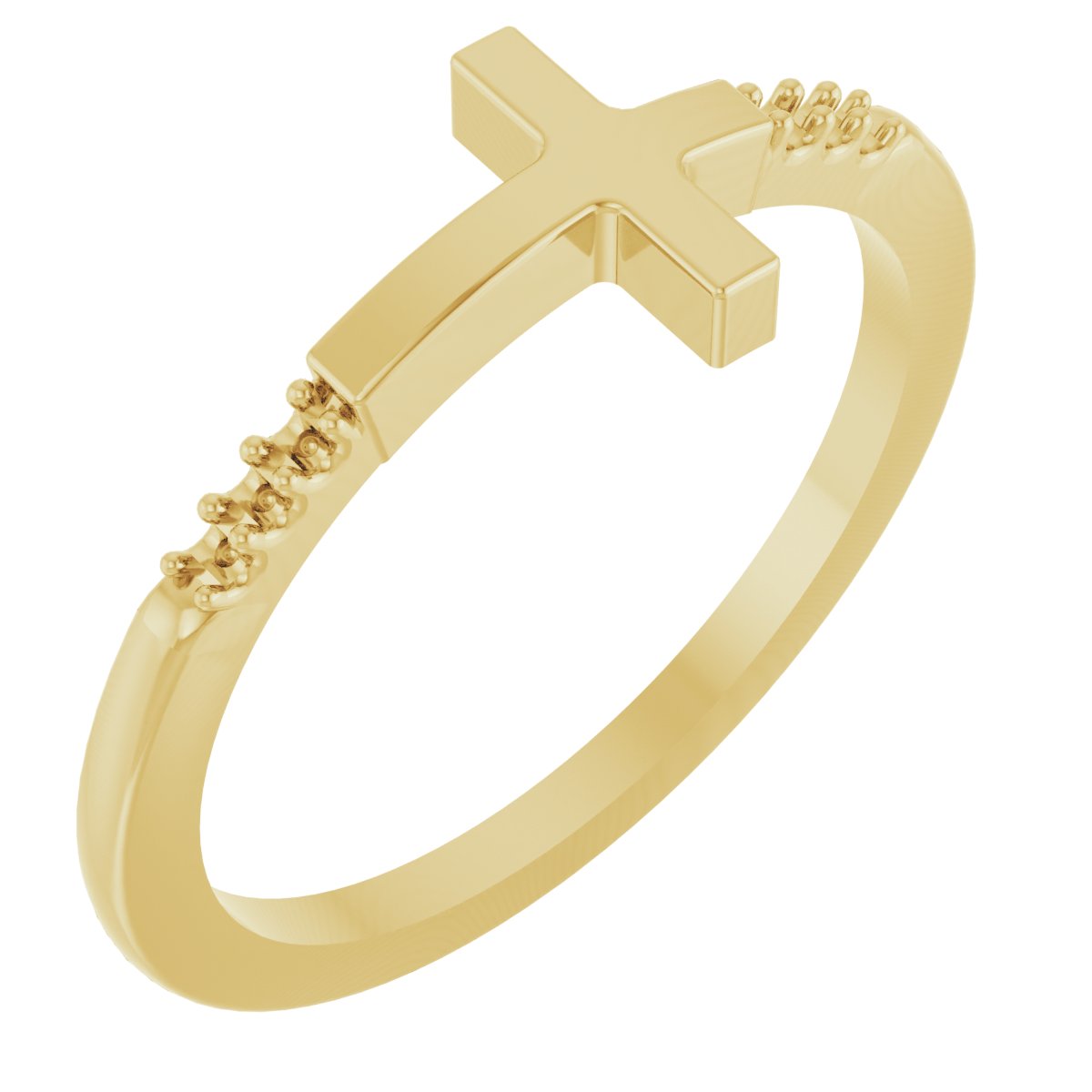 Stackable Sideways Cross Ring