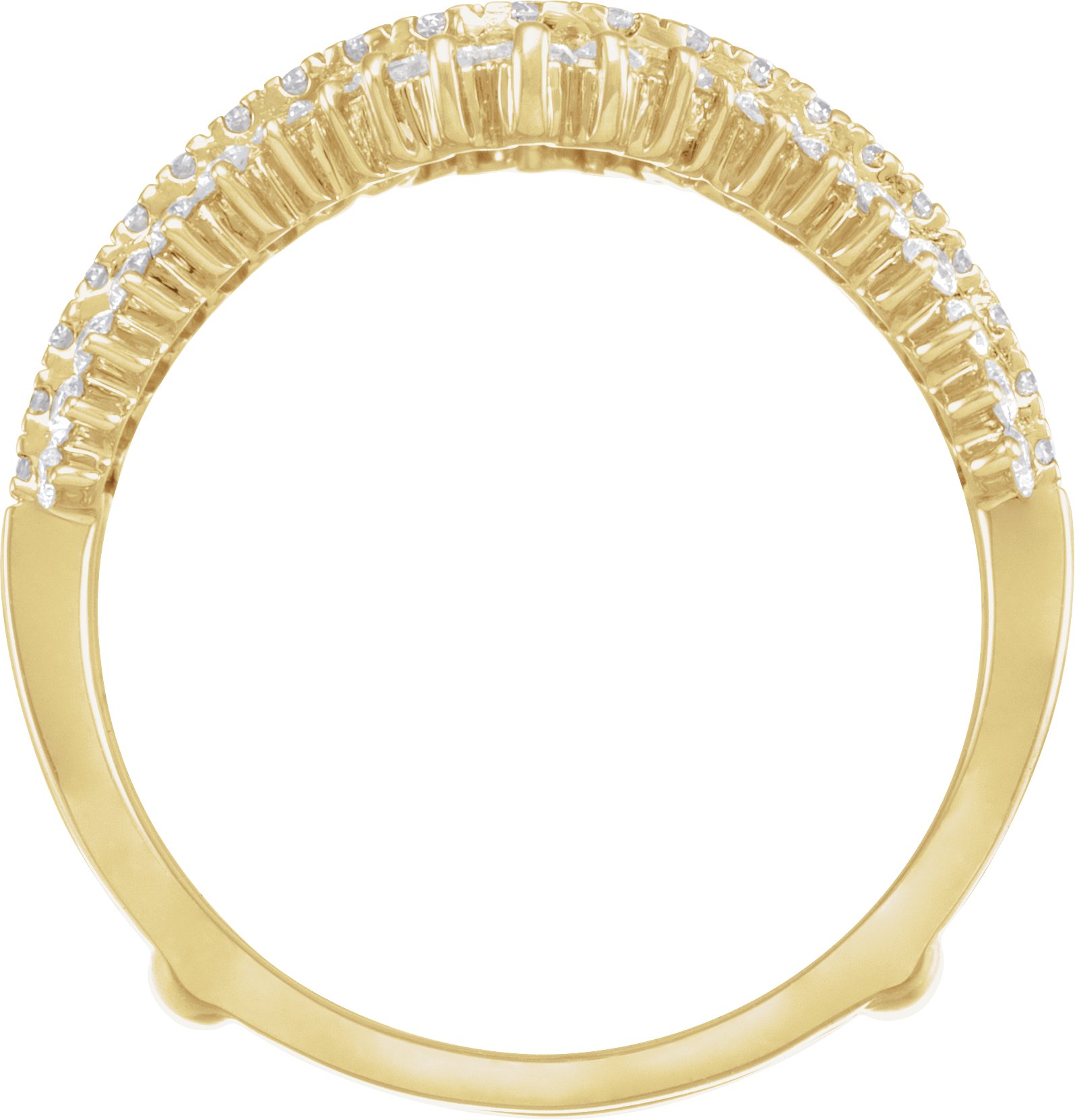 Alternative view of 1 CTW Natural Diamond Ring Guard – 14K Yellow Gold