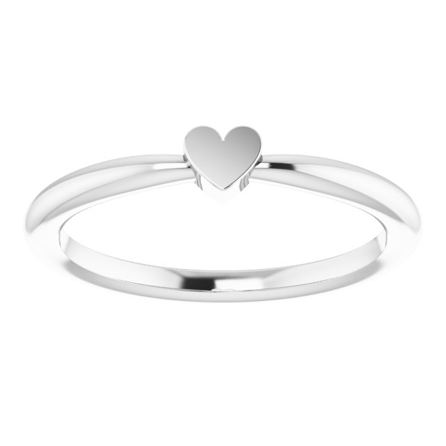 Sterling Silver 1-Heart Family Engravable Ring