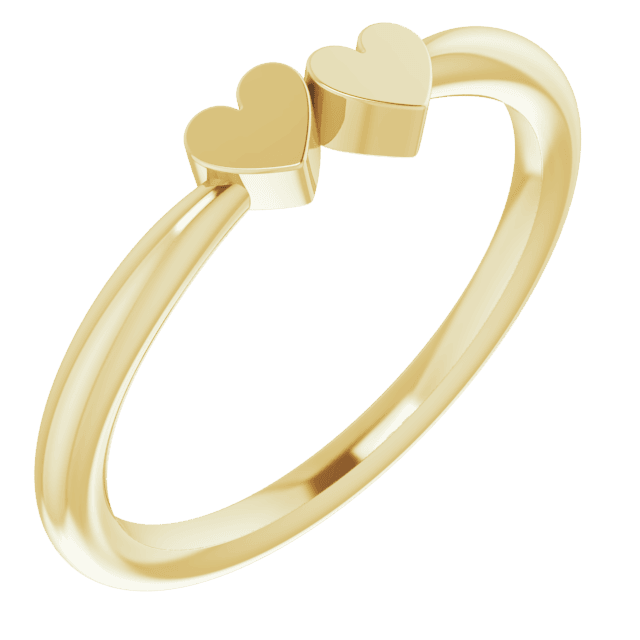 two heart ring