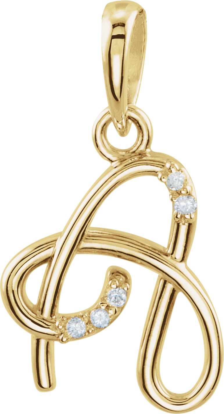 Initial Necklace or Pendant – 14K Yellow Gold
