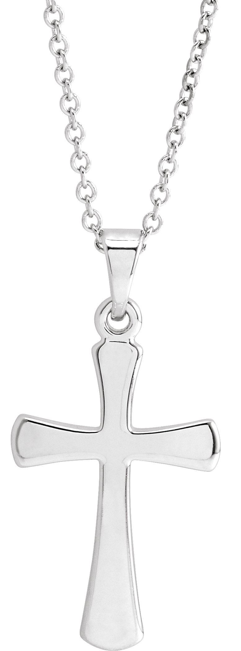 14K White Cross 18