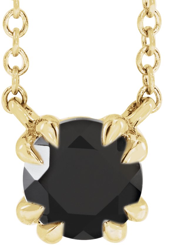Double Claw-Prong Solitaire Necklace