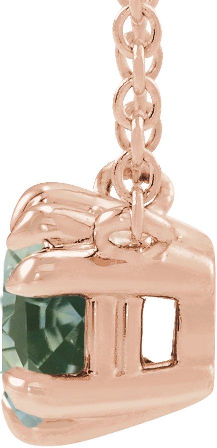 Alternative view of Double Claw-Prong Solitaire Necklace