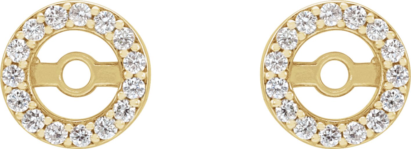 14K Yellow .08 CTW Natural Diamond Earring Jackets with 3.6 mm ID