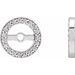 Platinum .08 CTW Natural Diamond Earring Jackets with 5.3 mm ID