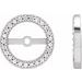 Platinum 1/8 CTW Natural Diamond Earring Jackets with 7 mm ID