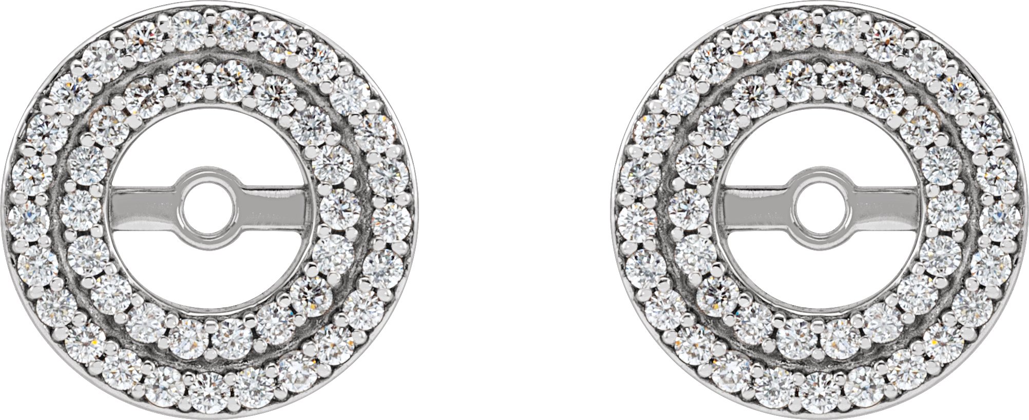 14K White 1/4 CTW Diamond Earring Jackets